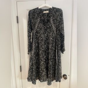 Natalie Martin black silk A line dress